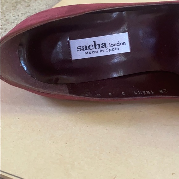 Made in Spain burgundy suede stilettos - Picture 5 of 6